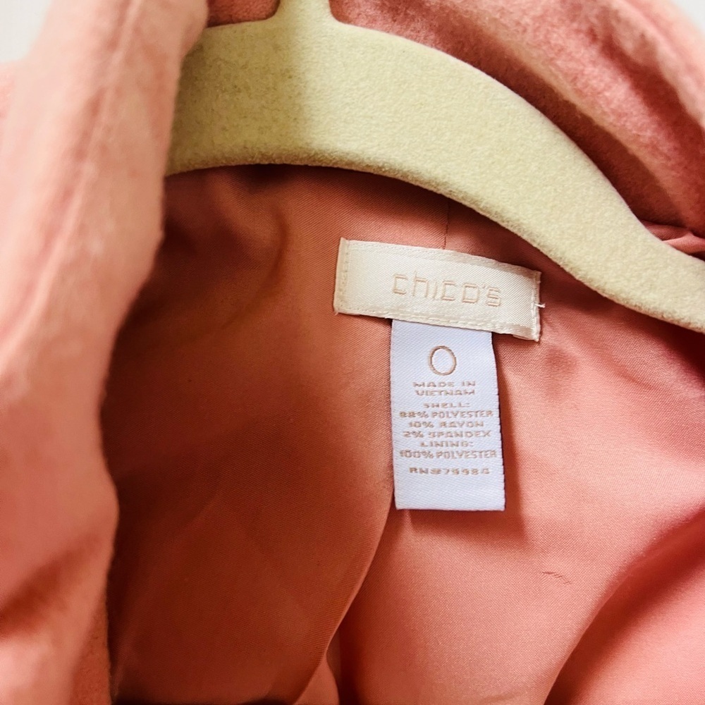 Beautiful size 0 Chico's coat in pink - Picture 3 of 7